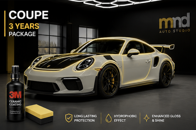 Ceramic Coating Compact Car - 3 Years Package (1 day)
